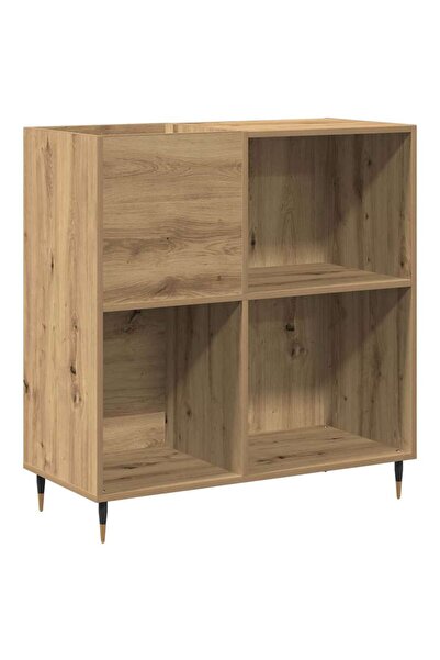 vidaxl Dulap pentru discuri de vinil stejar artizanal 85 x 38 x 89 cm