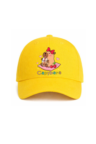 lovver Capybara Character Cotton Premium Print Custom Design Hat