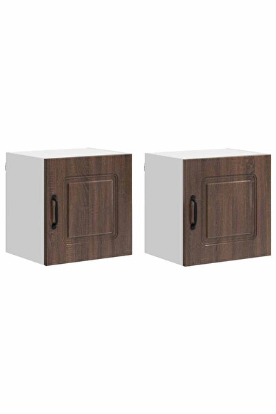 vidaxl Dulap de bucătărie Kalmar 2 pcs Stejar închis 40 x 31 x 40 cm