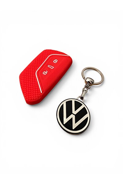 İKTUNING غطاء مفتاح من السيليكون لسيارات فولكس فاجن جولف تيجوان تايرون ID-4 I...