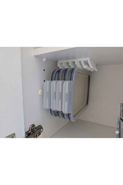 AtölyeMatris 365 Storage Container Cover 6Li Holder Shelf Hanger 13 X 12 cm C...
