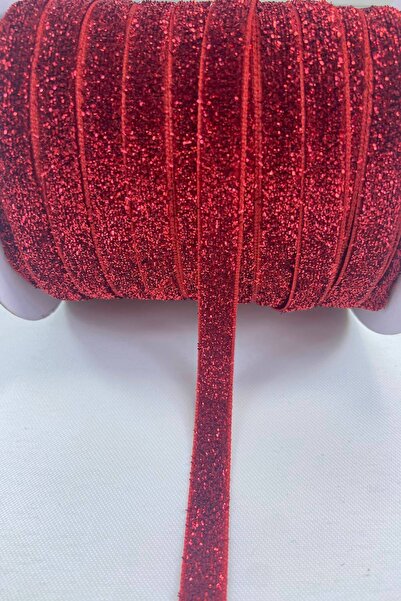 Hobigram Red Glitter Velvet Ribbon Decoration Packaging Ribbon 1 cm 3 Meters ...