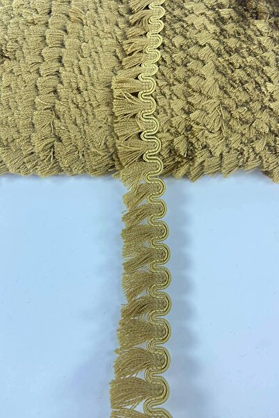 Hobigram Dark Mink Waterway Patterned Thin Fringe Ribbon Tassel