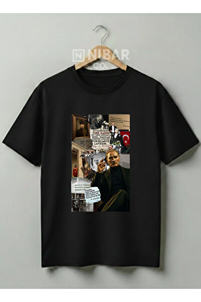 Grafftee Clothing تي شيرت قطني بتصميم مصطفى كمال أتاتورك، سلسلة خاصة للأعياد ...