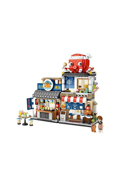 Vagon Lz-1218 Loz Japanese Folding Dining Street 722 Piece Block Toy