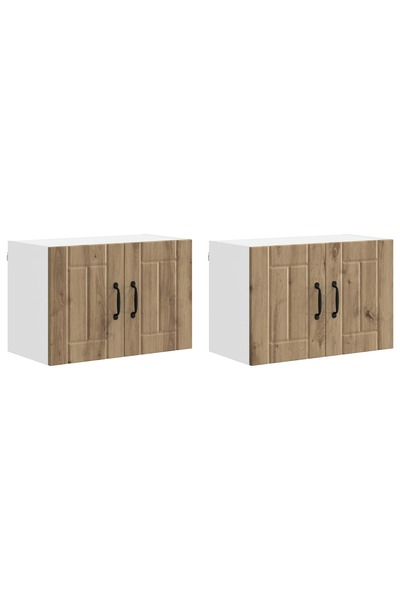 vidaxl Dulapuri de perete pentru bucătărie 2 pcs Stejar Artizanal