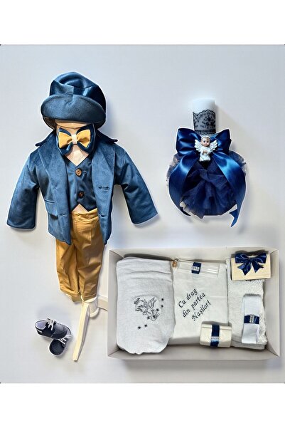 Your Baby Store Set complet pentru botez baiat– Mateo – bluemarin cu ingeras,...