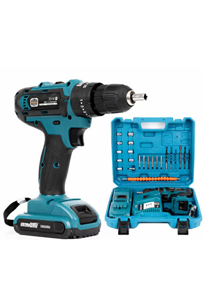 OEM Mașină de găurit cu percuție - 24V, 26 accesorii, 2 baterii