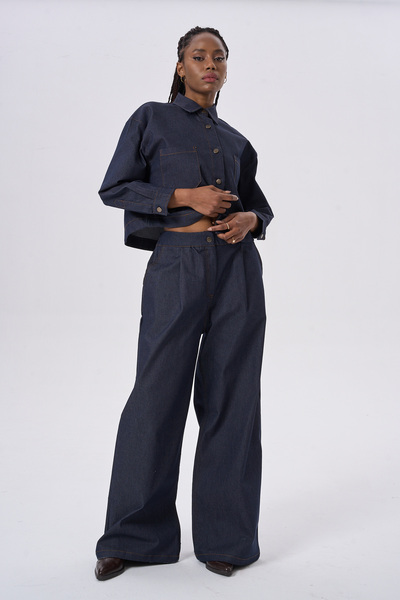 HANIQA Modern and Stylish Casual Denim Set