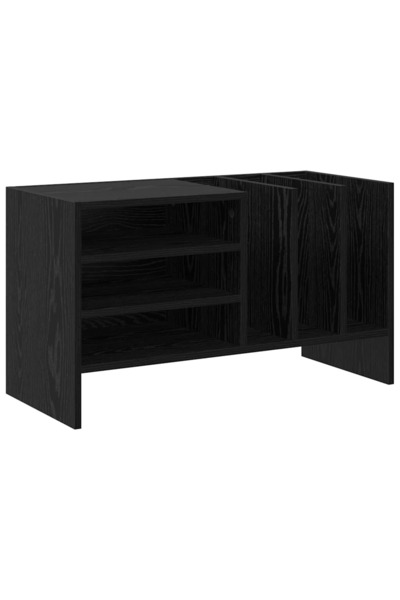 vidaxl Dulap pentru discuri de vinil Stejar Negru 78,5 x 35 x 45 cm