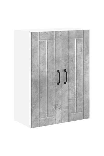 vidaxl Dulap de bucătărie Gri din beton 60 x 31 x 80 cm Lemn compozit