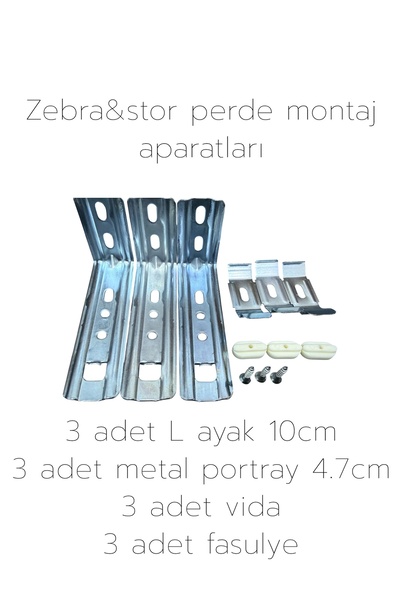 Şahinsoy perde Zebra&Stor Curtain Wall Mounting Brackets 4.7cm
