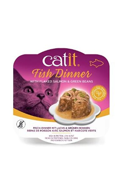 Catit - Chicken & Fish Dinner - Fish Dinner w/ Flaked Salmon & Green Beans