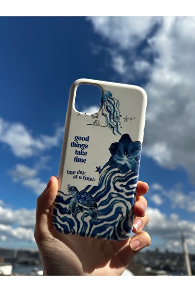Mobildizayn Huawei P40 Lite Uyumlu Baskılı Beyaz Telefon Kılıfı