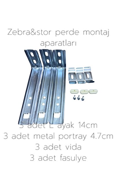 Şahinsoy perde Zebra&Stor Монтажни скоби за завесна стена 4.7см