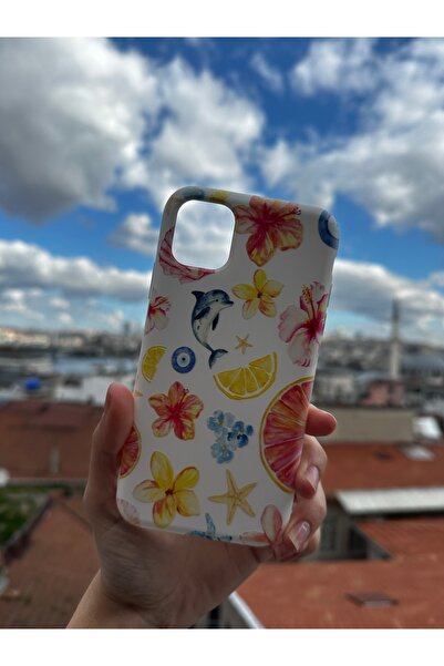 Mobildizayn Huawei P20 Lite Uyumlu Baskılı Beyaz Telefon Kılıfı