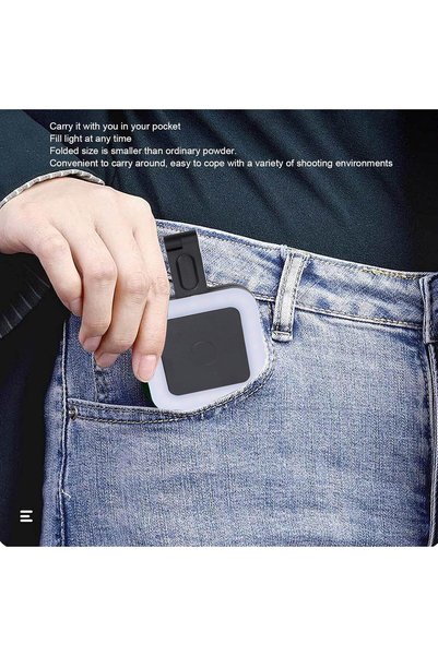 GROIC Phone Fill Light Rechargeable 2500K 9000K Touch Control Foldable 180° Reversible Phone Magnetic Lig
