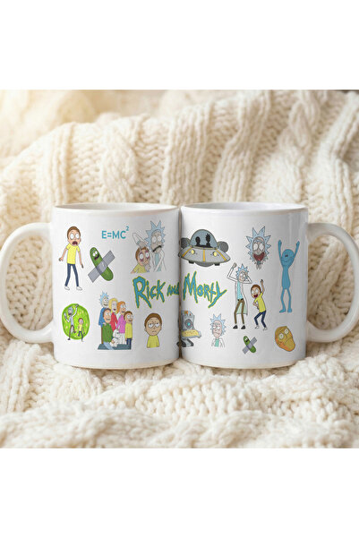 esticker Rick And Morty Konseptli Temalı Dekoratif | Hediyelik Kupa Bardak