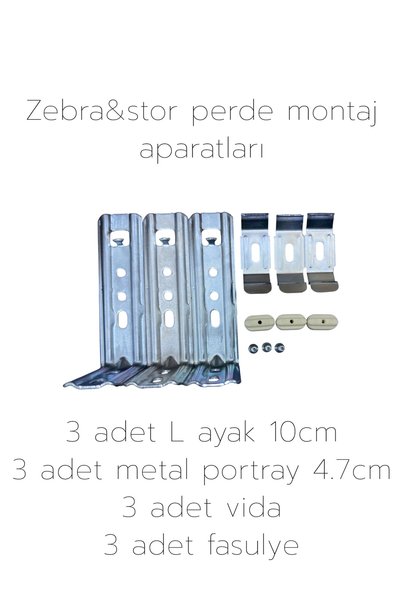 Şahinsoy perde Zebra&Stor Perde Duvar Montaj Aparatları 4.7cm