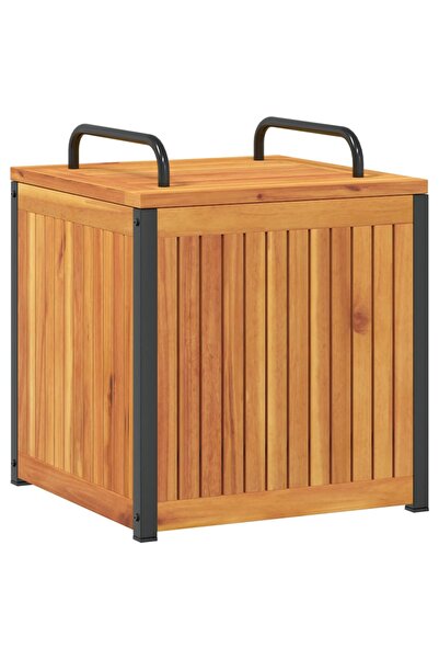 vidaxl Cutie de perne de exterior 45x45x45/53cm lemn masiv acacia/oțel