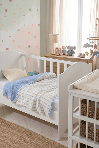 Destiva Home بطانية أطفال من الموسلين 4 طبقات مقاس 100×120 سم 100% قطن مزدوجة...