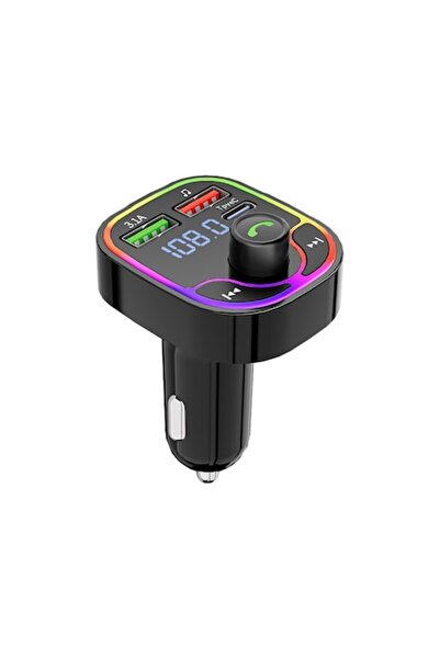 Weiai Modulator auto FM Bluetooth cu încărcare rapidă și lumini ambientale RGB