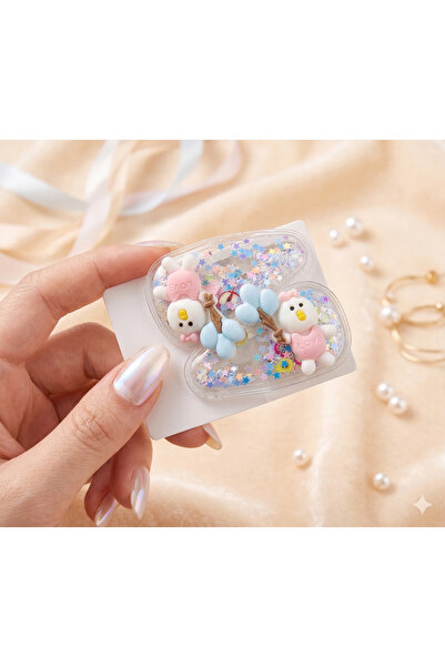 Jeevee Children's Snap Buckle Set with Transparent Star Sequins and Colorful ...