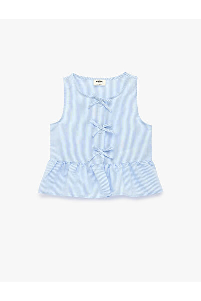 Koton 26Yy59000339 Blue Girl's Shirt 6Skg60003Ew