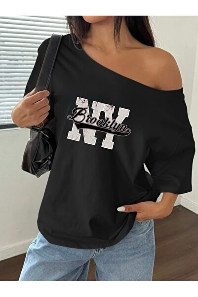 FUFLUNS TRICOU DE DAMĂ SUPRAMĂRIT CU GULER LAVALAT, IMPRIMAT BROOKLYN NY