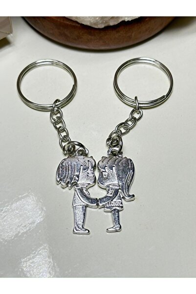 anahtarlık evreni Fire Water Lover Couple Silver Color Girl Boy Metal Keychain