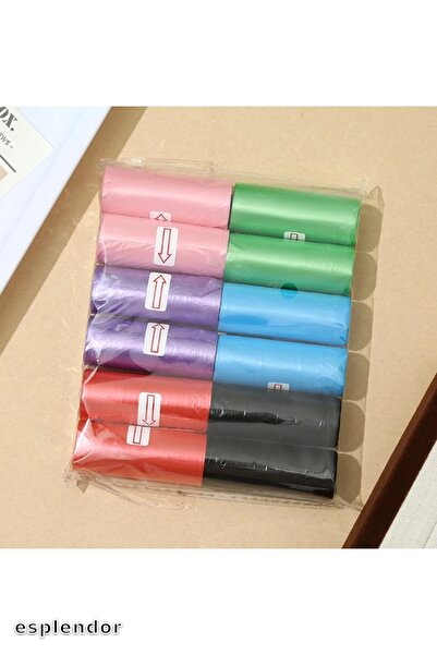 esplendor 12-Piece Dog Poop Bag Set in Solid Colors