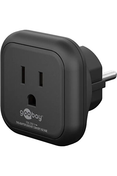 goobay Power adapter type F CEE 7/4 - female America Japan type B NEMA 5-15 3...
