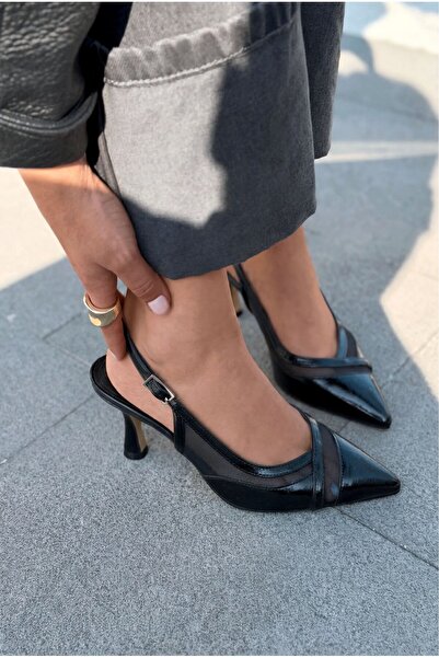 I Love Shoes Almerion Stiletto Black Shiny Leather