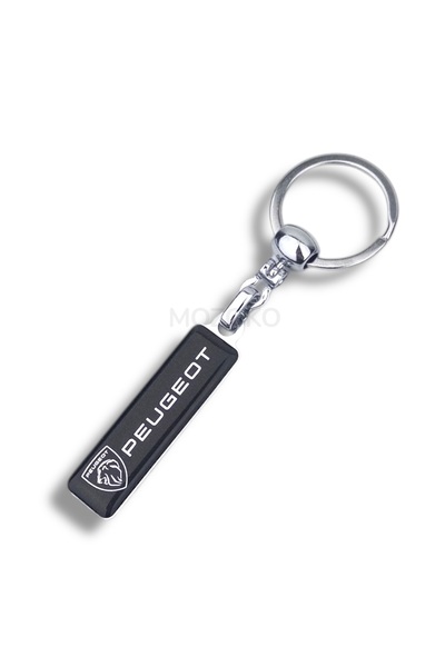 MOZOKO Breloc pentru mașină, cadou elegant, negru, cu logo Peugeot Drop cu im...