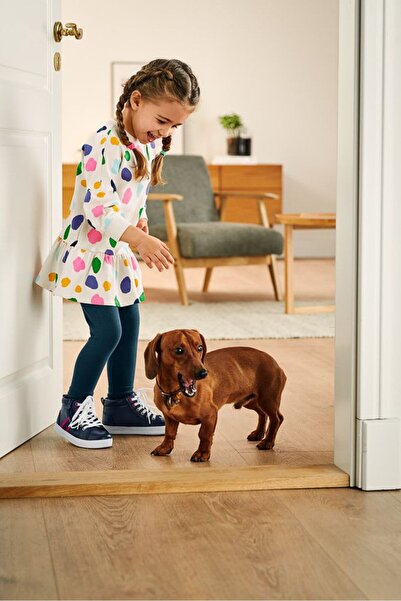 Tchibo Toddlers Girl Lace Up Sneakers, Navy and White