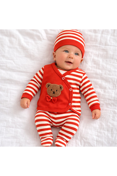 Bebelul Σετ νεογέννητου 3 τεμαχίων 0-3 μηνών Gonca Baby πορτοκαλί