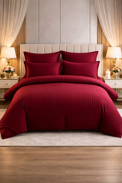 6-Piece Damask Bedding Set with Elastic, Casa Pucioasa, Fine Damask, Luxury Hotel Style, 4 Pillows miniatura 3