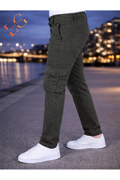 LORDA GİYİM TONI S Men's Denim Pants with Cargo Pockets, Lycra, High Waist, Z...