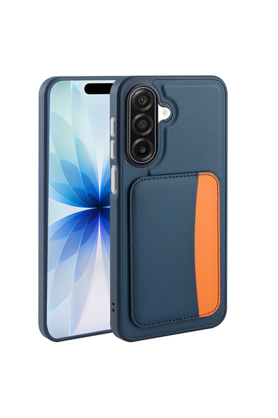 Başkenttekno Samsung Galaxy A17 Compatible Faux Leather X-Card Wallet Silicon...