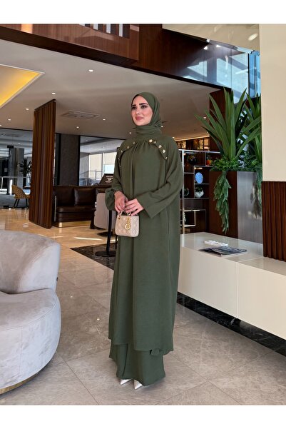 sevannaluxurydesign Düğme detay tunik & pantolon takım