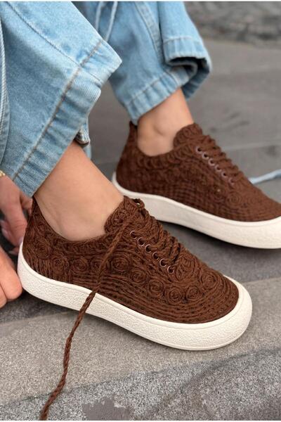 I Love Shoes Sarrin Women's Sports Shoes Acıkahve Knitted