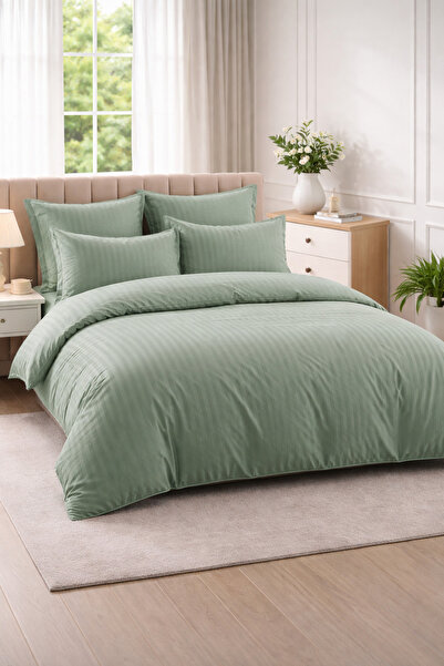6-Piece Damask Bedding Set with Elastic, Casa Pucioasa, Fine Damask, Luxury Hotel, 4 Pillows miniatura 3