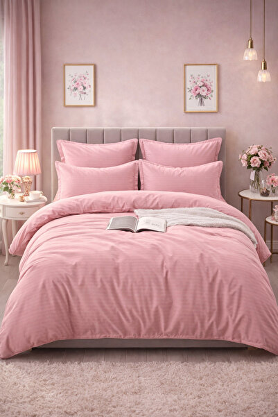 6-Piece Damask Bedding Set with Elastic, Casa Pucioasa, Fine Damask, Luxury Hotel, 4 Pillows miniatura 4
