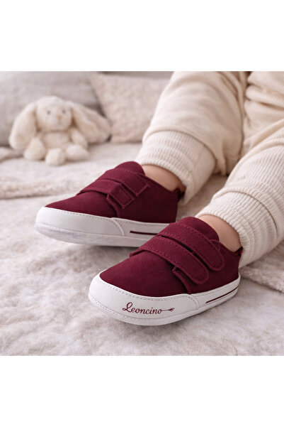 Bebelul Бордо бебешки обувки с велкро и мека подметка Леончино