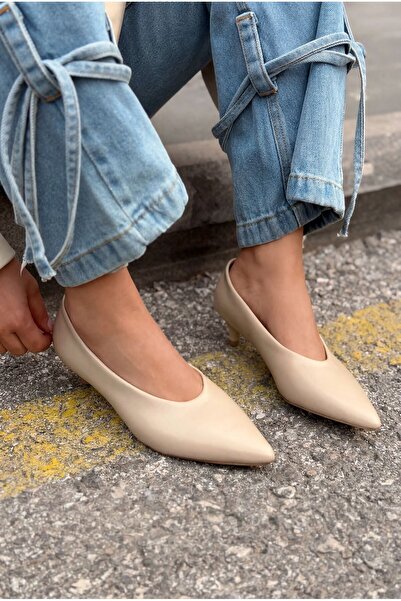 I Love Shoes Seranis Genuine Leather Stiletto Beige Matte Leather