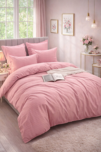 6-Piece Damask Bedding Set with Elastic, Casa Pucioasa, Fine Damask, Luxury Hotel, 4 Pillows miniatura 3