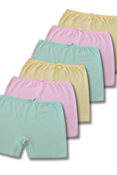 Panfilia 100% βαμβακερό ζακάρ μπόξερ για κορίτσια, συσκευασία 6 τεμαχίων / εσ...