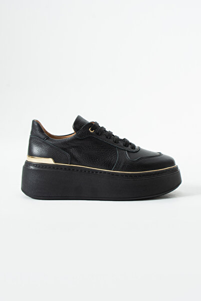 dericia shoes Nica Genuine Leather Women's Black Casual Comfortable Sneaker S...
