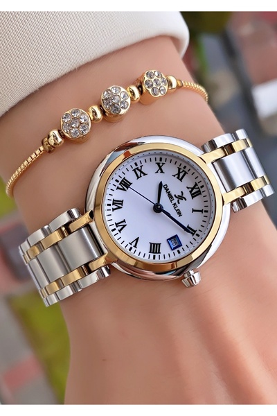 Daniel Klein Marka Orijinal - Sarı Gümüş Renk- 2 Yıl Garantili Kadın Kol Saat...