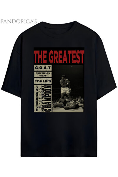 Grafftee Clothing Pandorica's Muhammed Ali "THE GREATEST" Tasarımı Baskılı Un...